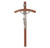 Genuine Walnut Wood Wall Crucifix, 10" | Style A