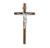 Genuine Walnut Wood Wall Crucifix, 11" | Style E