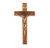 Genuine Walnut Wood Wall Crucifix, 12" | Style F