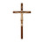 Genuine Walnut Wood Wall Crucifix, 12"