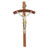Genuine Walnut Wood Wall Crucifix, 8" | Style B