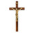 Genuine Walnut Wood Wall Crucifix, 9" | Style B