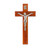 Natural Cherry Wood Crucifix, 7"