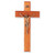Natural Cherry Wood Wall Crucifix, 10" | Style C