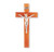 Natural Cherry Wood Wall Crucifix, 11" | Style D