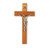 Natural Cherry Wood Wall Crucifix, 11" | Style C