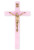 Pink Pearlized Crucifix, 7" | Style A