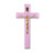 Pink Wood Crucifix, 7"