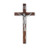Walnut Notched Wood Wall Crucifix, 10" | Style A