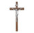 Walnut Wood Wall Crucifix, 10"