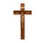 Walnut Wood Wall Crucifix, 11" | Style H