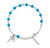 Sterling Silver Rosary Bracelet Created with 6mm Caribbean Blue Swarovski Crystal Round Beads