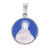 Blue Immaculate Heart of Mary Cameo Medal