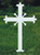 K4057 Fleur-de-lis Memorial Cross | 20"H | Steel