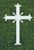 K4157 Mini Fleur-de-lis Memorial Cross | 12"H | Steel