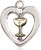 Communion Heart Chalice Sterling Silver & Gold Filled Medal | 18" Chain