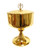 15" Alpha-Omega Traditional Covered Ciborium | 2000 Host Capacity | 24K Gold-Lined