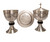#473 Crown of Thorns Chalice & Well Paten | 7 1/2", 16oz. | Oxidized Silver