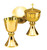 #495 I Am The Resurrection Chalice & Paten | 7 3/8", 16oz. | 24K Gold-Plated