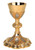 #2132 "The Apostles" Chalice & Scale Paten | 8 1/2", 12 oz. | Brass and Sterling Silver | 24K Gold Plated