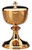 #2485 Ciborium | 7 1/4", 200 Hosts | Brass | Silverplated | Gold Plated