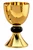 #2925 Hammered Chalice & Bowl Paten | 7-1/2", 22oz. | 24K Gold-Plated & Sterling Silver | Made in Spain