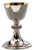 #2652 Traditional Hammered Chalice & Dish Paten | 7 1/4", 12oz. | Silver-Plated