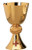 #2886 Fish & Loaf Chalice & Dish Paten | 7", 15oz. | 24K Gold Plated