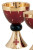 #2818 Drops of Blood Chalice & Bowl Paten | 6 1/2", 14oz. | Sterling Silver | 24K Gold Lined