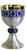 #239 Hand-Chiseled "Coptic Cross" Chalice | 7 1/4", 7oz. | Sterling Silver Cup | Handmade in Italy