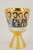 #342 Hand Chiseled Enamel Last Supper Chalice | 7 1/4", 10oz. | Sterling Silver, Gold Plated | Handmade in Italy