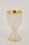 #287 Genuine Rock Crystal Chalice | 6 3/8", 7oz. | 24K Gold-Plated & Sterling Cup | Handmade in Italy