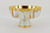 #494 White "Genesis" Enamel Open Ciborium | Holds 150 Hosts | 24K Gold Plated | Handmade in Italy