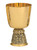 Hammered Chalice & Bowl Paten | 6", 16oz. | 24K Gold Plated