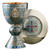 #2332 Fire Enameled "The Tassilo" Chalice & Paten | 8", 20oz. | Solid Sterling Silver