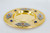 #623P "Reims" Hand Chiseled Paten | 7-1/8" | Gold Plated | Handmade in Italy