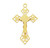 Gold Over Sterling Silver Pierced Crucifix with Angle Tips