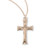 Notched flare Tipped Gold Over Sterling Silver Crucifix