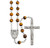 6mm Tiger Eye Gemstone Bead Rosary made with Genuine Pewter Crucifix and Centerpiece
