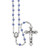 Sterling Silver Rosary Hand Made with finest Austrian Tanzanite Crystal Faceted Beads by HMH