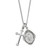 Sterling Silver Miraculous Medal and Small Cross