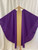 Purple Gold Brocade Gothic Chasuble | Poly/Viscose | Plain Collar
