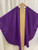 Purple Gold Brocade Gothic Chasuble | Poly/Viscose | Plain Collar