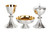 #5425 Hand-Chiseled "Net" Design Chalice & Paten | 7-7/8", 14oz. | Multiple Finishes Available
