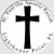 Solid Cross Custom Round Church Stamp | Self-Inking | Multiple Sizes Available | Create Your Own