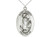 St. Hubert of Liege Oval Solid Sterling Silver Medal | Multiple Chain Lengths