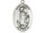 St. Hubert of Liege Oval Solid Sterling Silver Medal | Multiple Chain Lengths