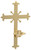 K184 Fleur-de-lis Cross Dedication Candle Bracket | Satin Brass K184 Fleur-de-lis Cross Dedication Candle Bracket | Satin Brass