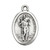 1" Saint Christopher Travel Oval Antiqued Silver Oxidized Medal | Bag of 25
