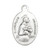 1" Saint Charles Borromeo Oval Antiqued Silver Oxidized Medal | Bag of 25